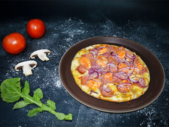 Pizza Camarón jamón y queso